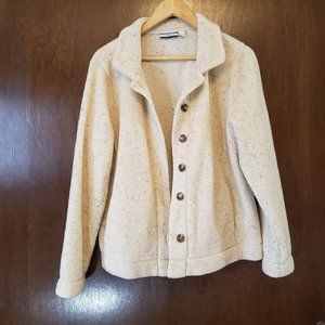 Croft & Barrow Cream Fleece Teddy Jacket